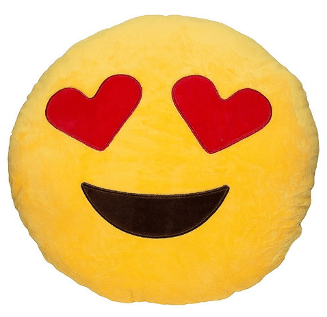 almofada emoji emoticon apaixonado 32cm Pelúcia Emoji Emoticon Ok 20cm