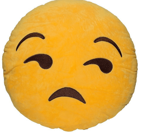 almofada emoji emoticon incomodado 32cm Pelúcia Emoji Emoticon Ok 20cm