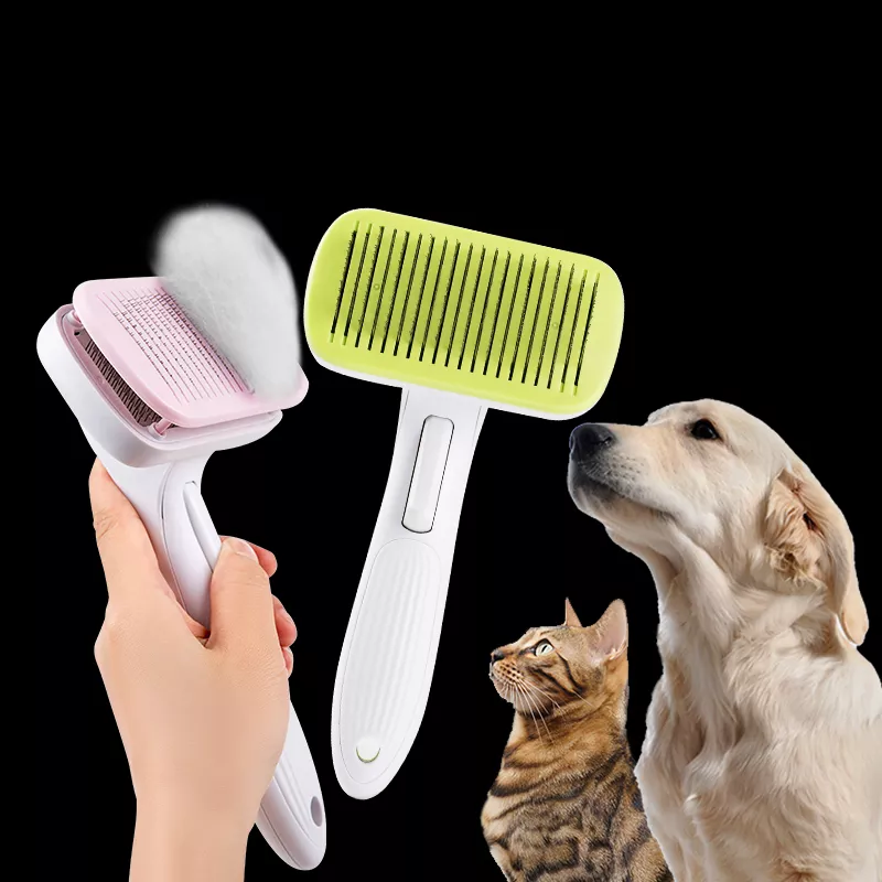 Alta qualidade produtos para animais de estimação pente para cães grooming toll automático removedor de escova de cabelo do gato do cão pente
