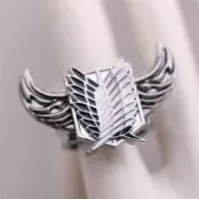 Anel Anime Attack on Titan Shingeki no Kyojin anéis para homens asas de ataque shingeki cosplay anel de dedo decoração de festa