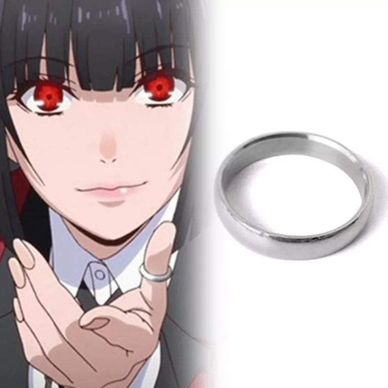 anel anime kakegurui compulsivo jogador cosplay anel aderecos jabami yumeko Nova moda brilho na luz escura até bonés de beisebol led chapéu luminoso férias chapéu unisex