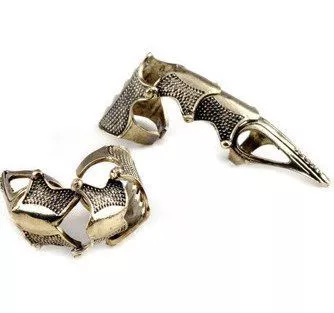 anel armadura garras de spike chapeado em bronze antigo Colar Retro criativa crânio mão osso pingente hip hop estilo punk liga de bronze masculino e feminino jóias