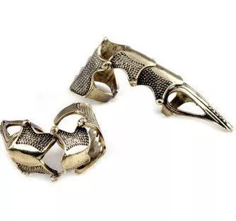 Anel Armadura Garras de Spike Chapeado em Bronze Antigo