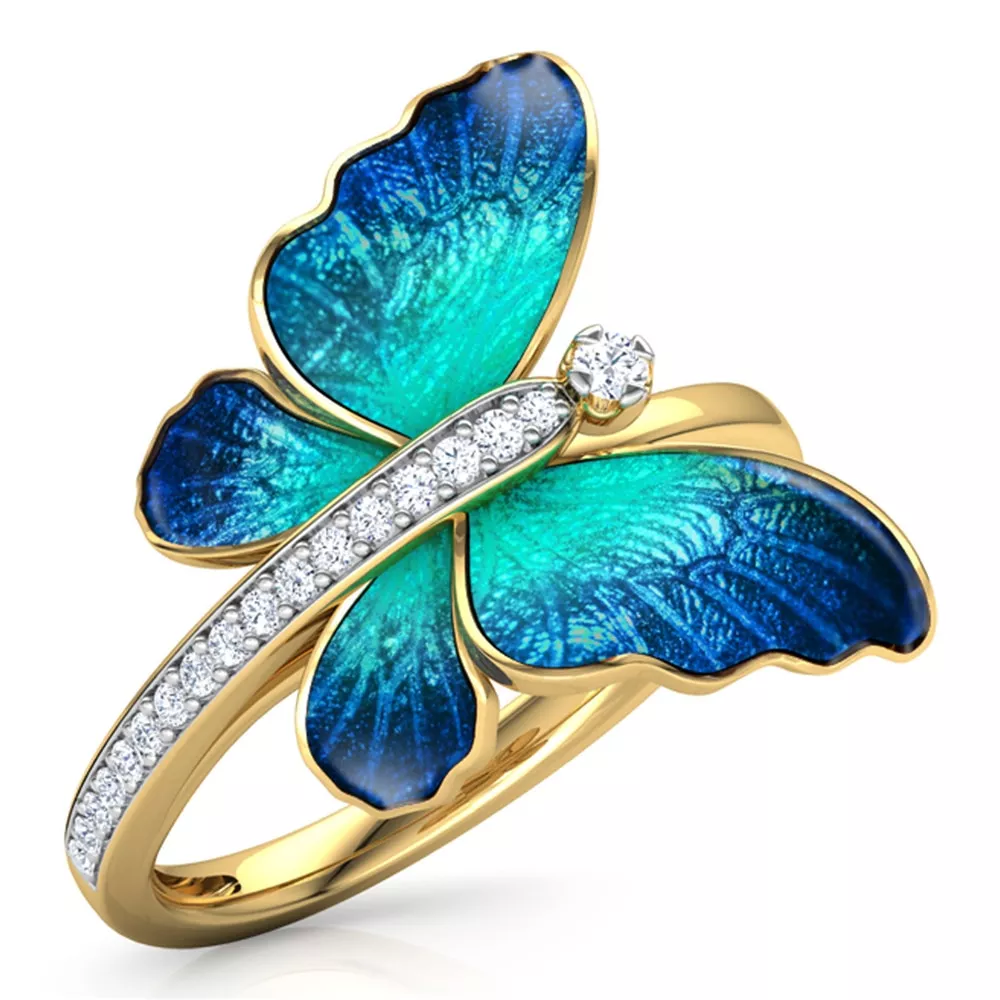 anel-borboleta-design-anel-de-cristal-esmalte-anel-de-noivado-aneis-de