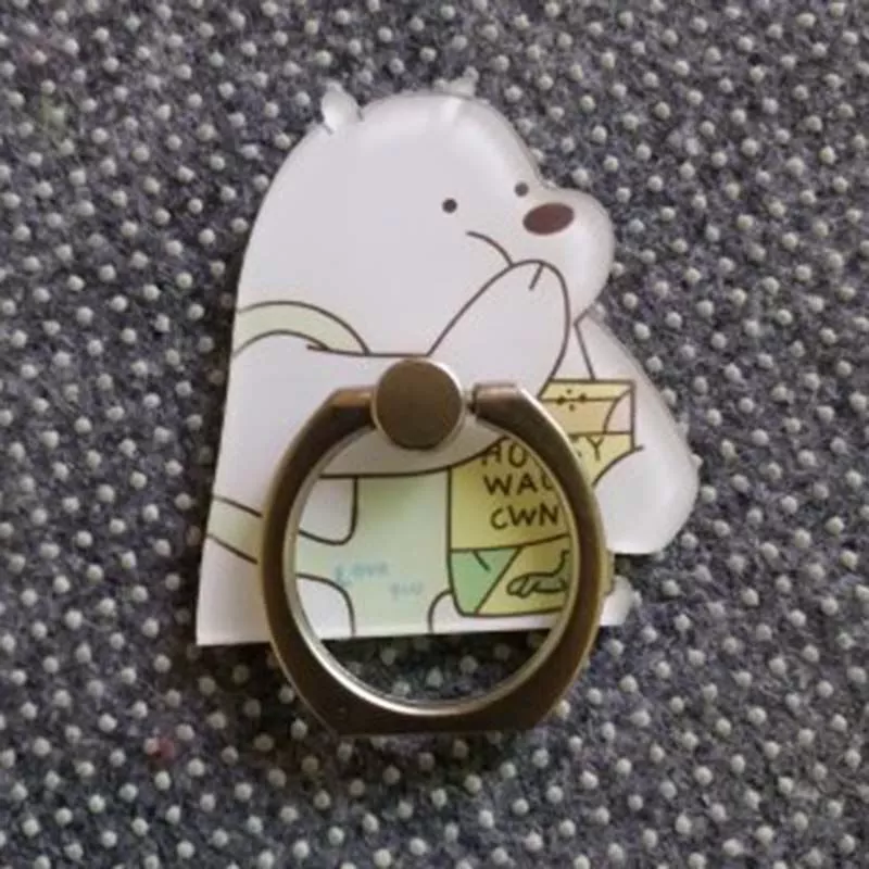 anel dedo para celular urso polar metal 3cm 01 Touca Urso Marrom Grizz