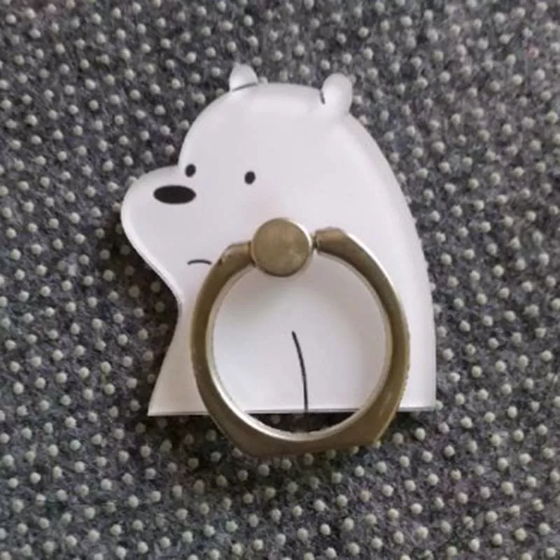 anel dedo para celular urso polar metal 3cm 02 Capinha p/ Celular Meu Vizinho Totoro Armazenamento Ziper Anime Case Capa Smartphone iPhone