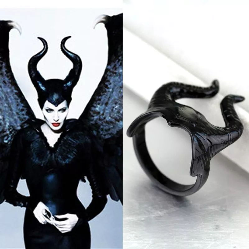 anel malevola maleficente angelina jolie festa capacete preto aneis de dedo Anunciado desenvolvimento de Maléfica 3.