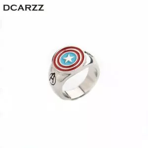 anel vingadores capitao america escudo estrela anel masculino super heroi cor anel Gothic lolita halloween crânio bat blavk asas hairpin cosplay menina acessórios de cabelo clipe de cabelo