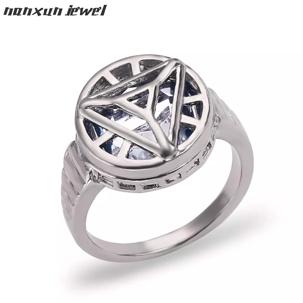 anel vingadores iron man arc reactor 4 aneis anel de cristal de prata das Colar África mapa iced para fora corrente strass cristal ouro/prata cor pingente & colar corrente para moda masculino/feminino presente jóias