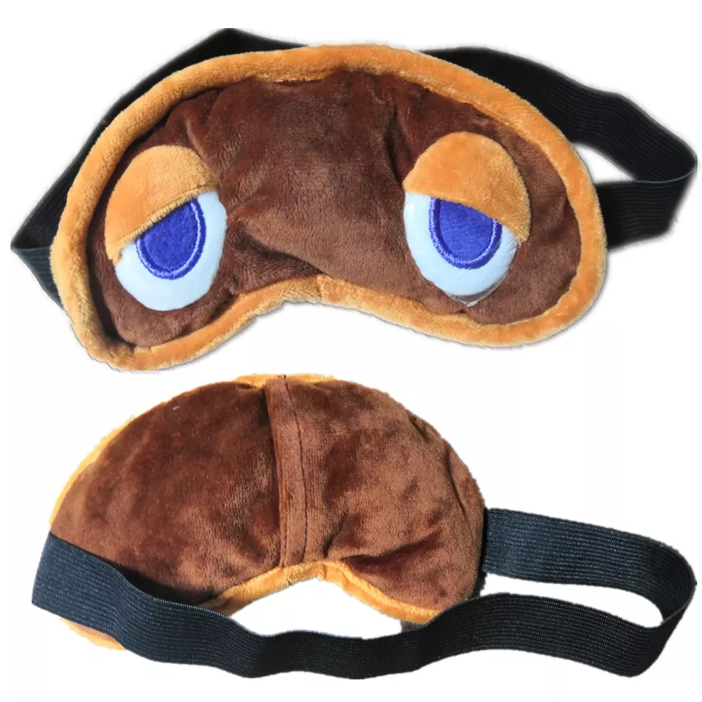 Animal Crossing Cosplay Máscara de Olho remendo do Sono Tom Nook Eyeshade Máscara Capa Sombra Blindfold Adormecida Viagem Portátil