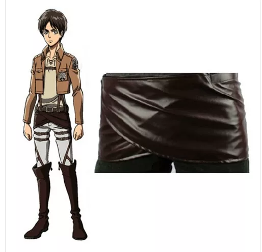 Anime shingeki no attack kyojin on titan edição deluxe cosplay trajes de chocolate couro do plutônio avental cinto saia