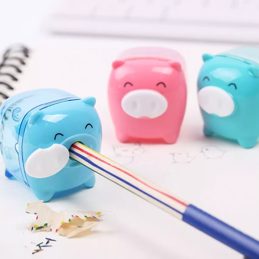 apontador de lapis little pig candy color pencil sharpener creative kawaii cartoon Eco Friendly Wheat Straw for Pet Bowl for Dogs and Cats Candy Color Pet Puppy Food Water Bowls Anti-Skip No Tip Blue Green Pink