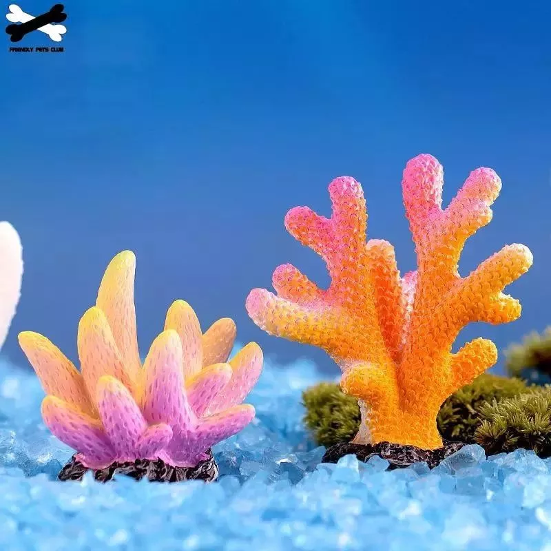aquarium resin coral decoration colorful fish aquarium decoration artificial coral for Ornamento artificial fluorescente do aquário do polvo com decoração do tanque de peixes do copo da sucção