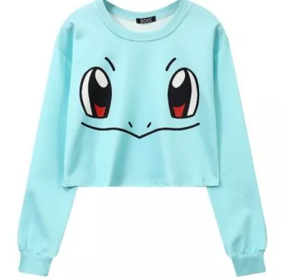 blusa manga longa pulover pokemon squirtle Camisa Manga Longa Lilo & Stitch Com Capuz