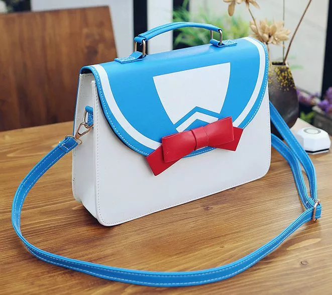 bolsa anime sailor moon azul Anime sailor moon luna roxo gato compõem espelho lidar com meninas portátil cosplay