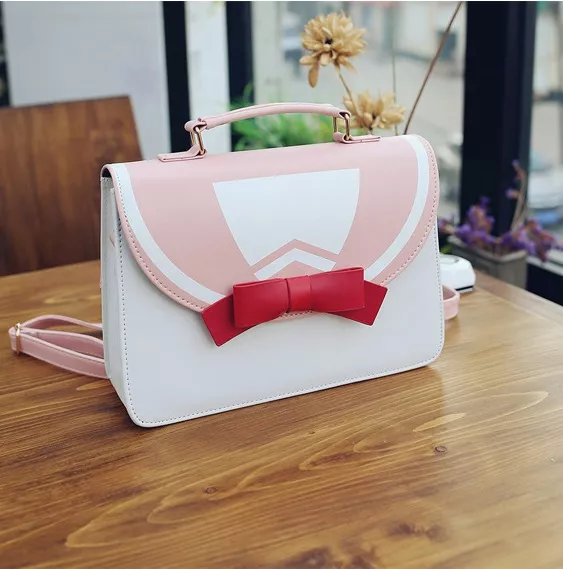 bolsa anime sailor moon rosa Anime sailor moon luna roxo gato compõem espelho lidar com meninas portátil cosplay