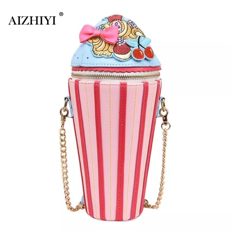 bolsa de ombro criativo do queque forma do gelado do divertimento das mulheres bolsa Pelúcia Five Nights at Freddy's série 2 pesadelo cupcake 7.9 Polegada fnaf brinquedos de pelúcia juguetes de peluche bebe