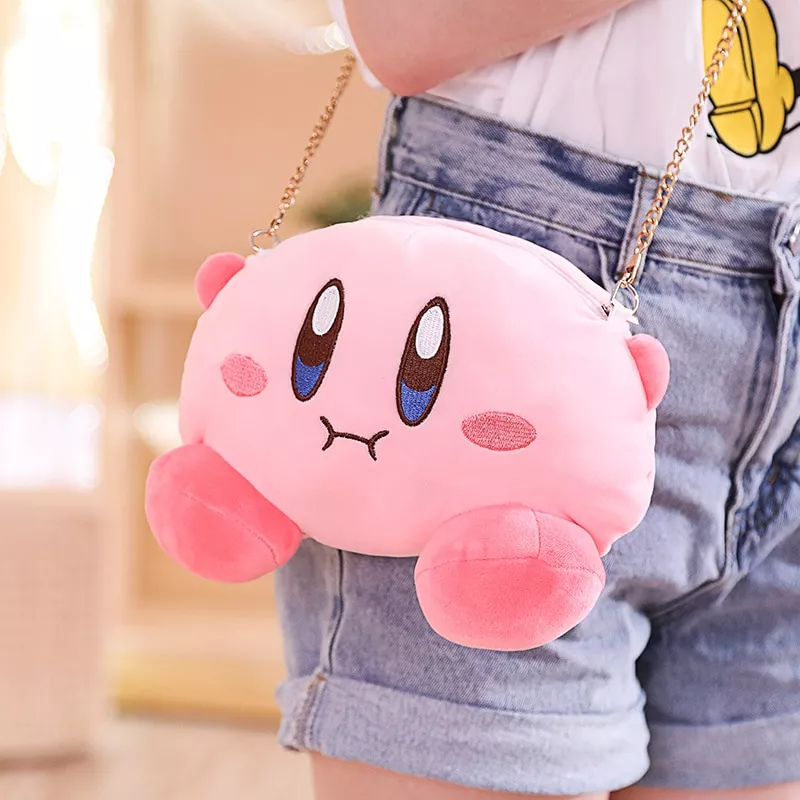 bolsa kirby estrela de pelucia saco do mensageiro bolsa kirby plush drawstring bolso Tiara Miss Kobayashi Dragon Maid kamui kanna gradiente roxo cosplay ornamentos chifres acessórios de cocar