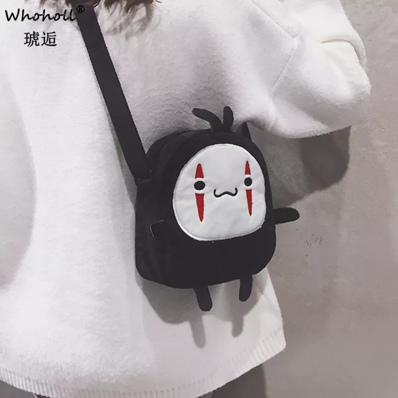 Bolsa ombro Adorável mori menina linda sacos de ombro sacos cosméticos para a mulher 2020 dos desenhos animados japoneses spirited afastado sem cara homem mensageiro saco