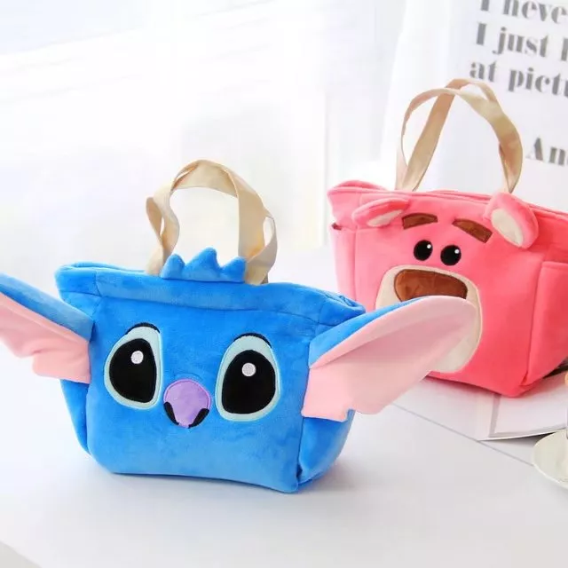 bolsa ombro stitch toy story candice guo nova chegada super fofo saco do Estojo Kawaii simples grade dot saco de lápis de lona papelaria armazenamento organizador lápis caso escola fornecimento