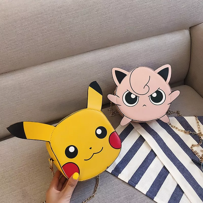 bolsa pokemon pikachu novo japao anime poke pikachu bolsa de ombro bolso Colar África mapa iced para fora corrente strass cristal ouro/prata cor pingente & colar corrente para moda masculino/feminino presente jóias