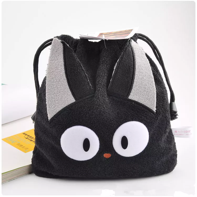 Bolsa saco jiji Kikis delivery service Gato Dos Desenhos Animados do Anime Lanches Bolso Da Moeda Da Carteira Saco Do Telefone Macio Stuffed Plush 19*20 CM Saco de Cordão