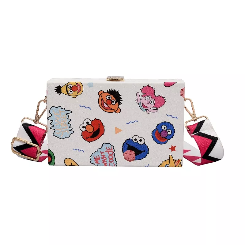 bolsa sesame street meninas bolsa criancas brinquedos meninas mochila de Capinha capa case telefone Caixa do telefone para samsung m 30s m31 31s m62 f62 m51 m30 40 60s couro da pele de cobra do plutônio caso à prova de choque fino