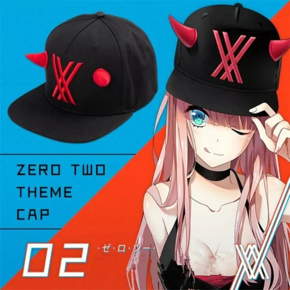 bone anime darling in the franxx cosplay zero dois codigo 002 strelizia icone Boné anime darling in the franxx cosplay zero dois código: 002 strelizia ícone chapéu anime acessórios pico boné diabo chifre chapéu casual