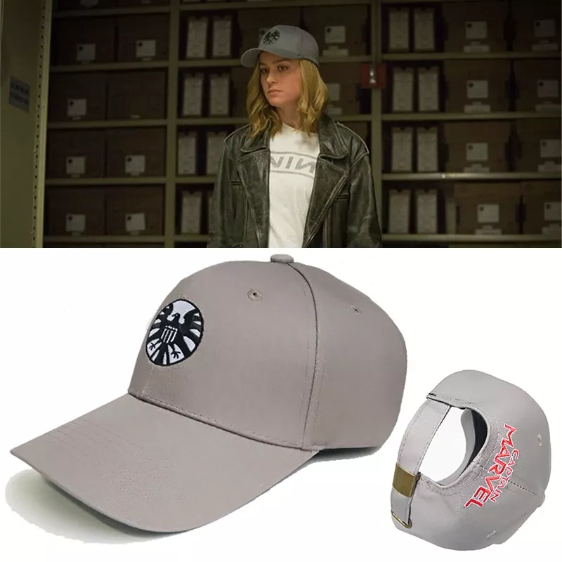 Boné Capitã Marvel Carol Danvers Caps Unisex Hip Hop Ajustável Chapéu de Sol Snapback Agentes da S.H.I.E.L.D. Escudo Bonés de Beisebol
