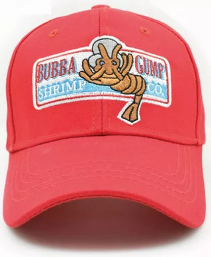 bone forrest gump Touca Forrest Gump BUBBA GUMP Logo Preto