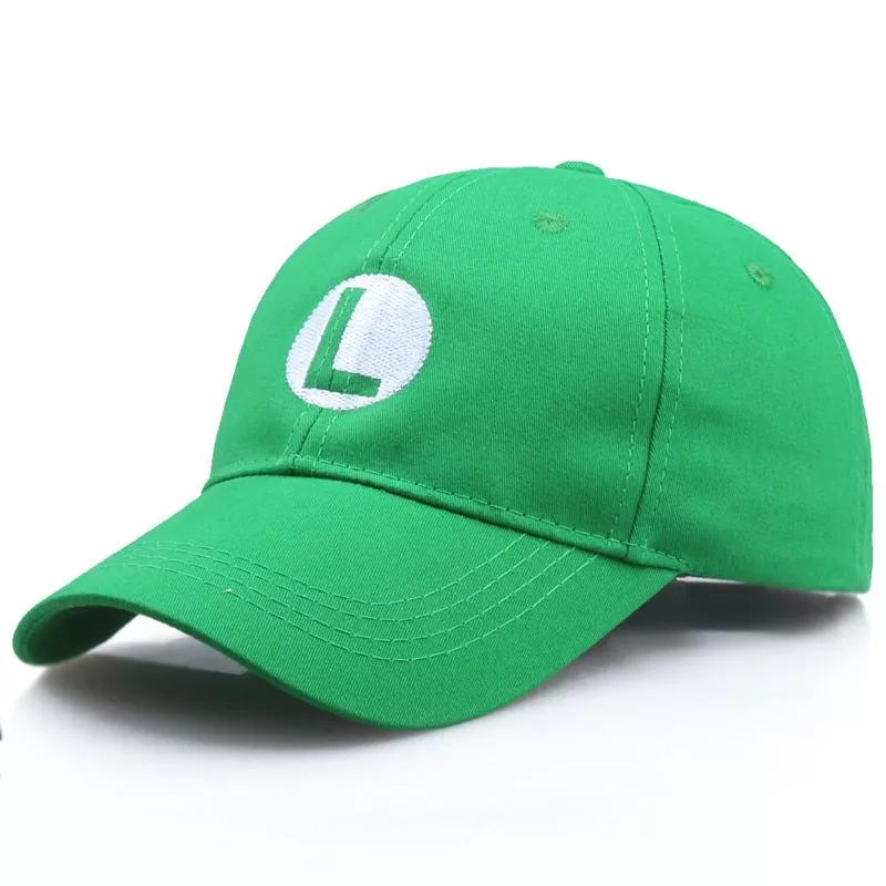 bone super mario bros luigi cosplay hat super mario bros luigi mario cap bones de Boné Super mario bros mario luigi yoshi bonés de beisebol chapéus planas chapeau flat bill hip hop snapbacks bonés para homem mulher unissex