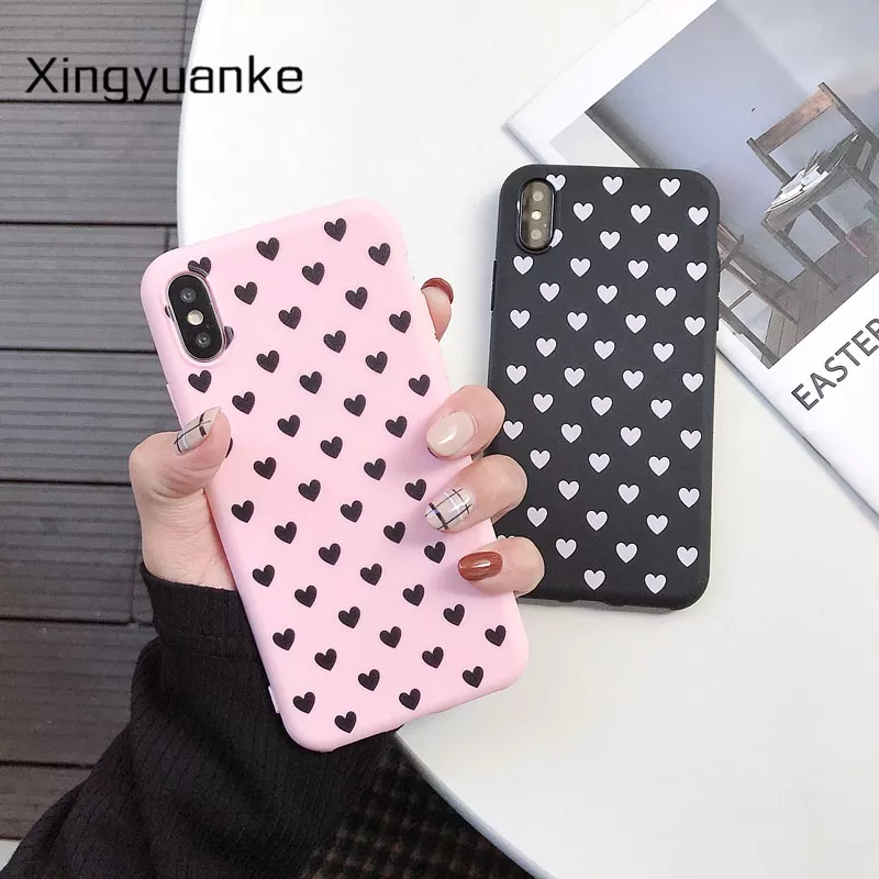 bonito amor coracao capa para xiao mi 5 5s 5x 6 6x 8 lite 9 se 9 t 10 pro Capinha celular case Mármore rachadura matte casos de telefone para iphone 12 mini 11 pro max se 2020 xs max xr x 7 8 plus capa de silicone macio tpu imd volta