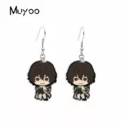 Brinco anime bungo stray dogs anime akutagawa dazai osamu nakahara cola epoxy acrílico resina peixe gancho brincos