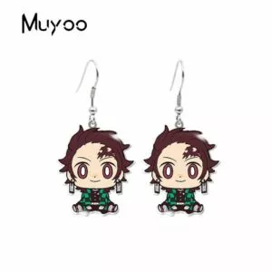 brinco anime demon slayer tanjirou nezuko zenitsu inosuke personagens acrilico epoxi Brinco anime demon slayer tanjirou nezuko zenitsu inosuke personagens acrílico epóxi dangles