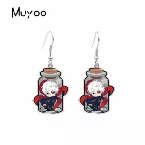 brinco anime tokyo ghoul anime epoxi balancar brincos kaneki ken touka kamishiro Brinco anime demon slayer tanjirou nezuko zenitsu inosuke personagens acrílico epóxi dangles