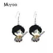 Brinco Attack on titan anime acrílico resina epóxi peixe gancho brincos feitos à mão dangles brincos