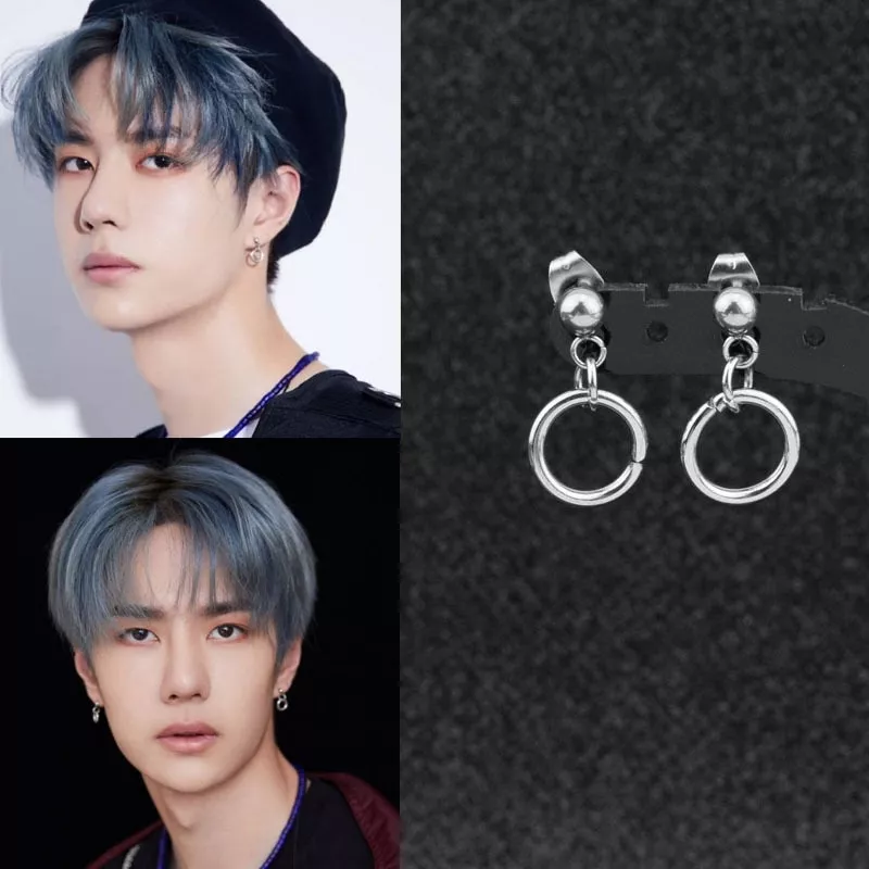 brinco dna idol kpop de aco inoxidavel brincos com tarraxa em formato de Brinco Glow In The Dark Luminosa preto Dragão Ear Cuff Jóias para Presentes Das Mulheres Dos Homens Brincos Da Orelha Clipe Do Punk Ouvido Z4P367