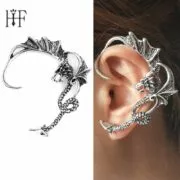 Brinco Dragão Ear Cuff Brincos Da Orelha clipe de Manguito Ouvido Dragão Antigo Stud Earrings MULHERES Meninas Meninos Presente Pendientes Oorbellen