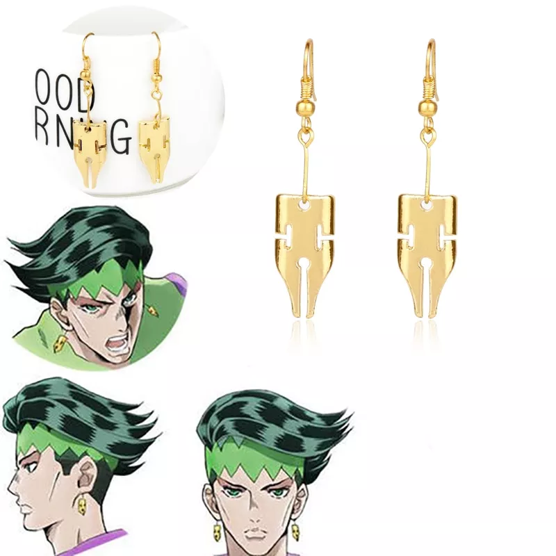 brinco jojos bizarre adventure anime Colar de pingente colar de aço inoxidável, venda quente, colar de pingente de lettering, nome, casal, joias, novos acessórios, colar de pingente para homens