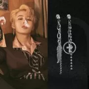 Brinco K-Pop masculinos, brincos da coréia para meninos e meninas, pingente cruzado, brinco de estilo rock, hip hop presilha de presente