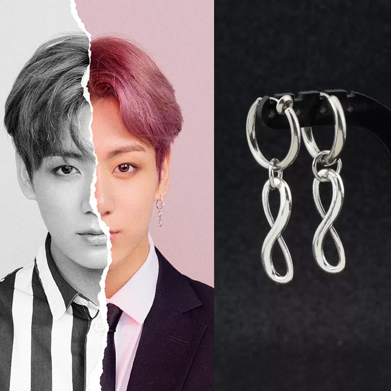 brinco kpop dna coreano v estilo tassel brincos palavra para homens mulheres Brinco Kpop dna coreano freeshipping 1 pçs coréia bangtan meninos álbum v parafuso prisioneiro brincos moda jóias acessórios para homens das mulheres brinco