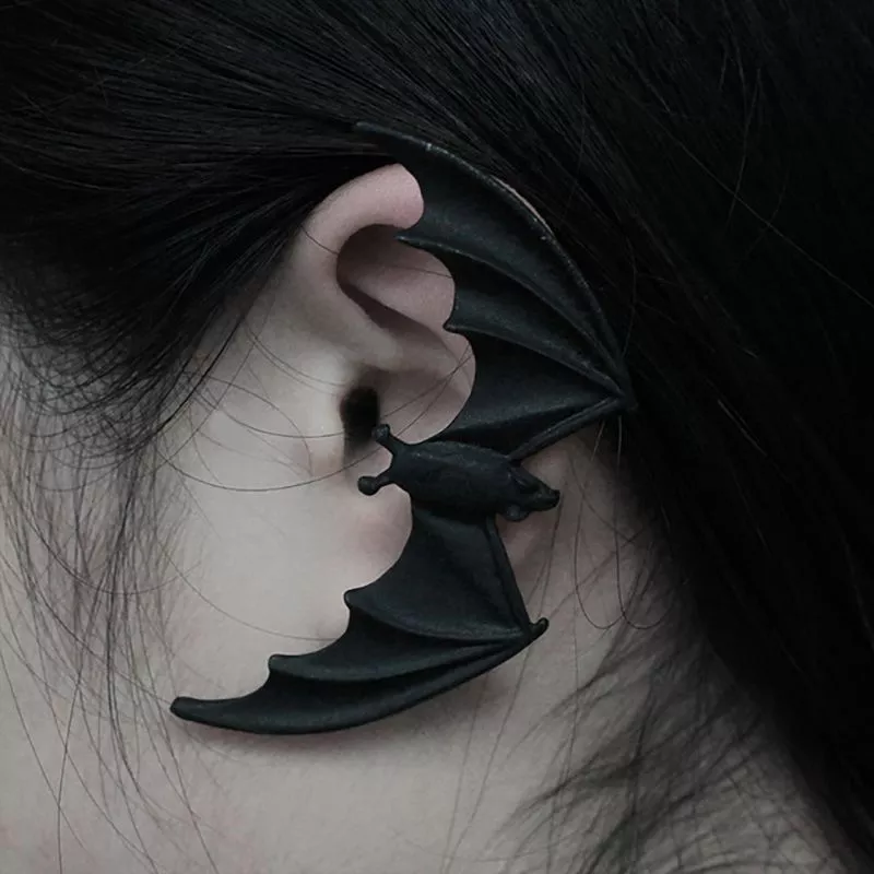 Brinco Morcego Black Bat Alloy Earrings Jewelry Male And Female Popular Animal Without Piercing Ear Pierced Gift Direct sales