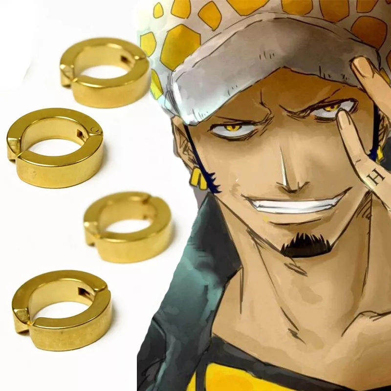 brinco one piece trafalgar lei cosplay brincos trafalgar lei cosplay clip Colar anime one piece colar leme crânio ossos ace chapéu mil navio ensolarado logotipo pingente colar collier gargantilha colar