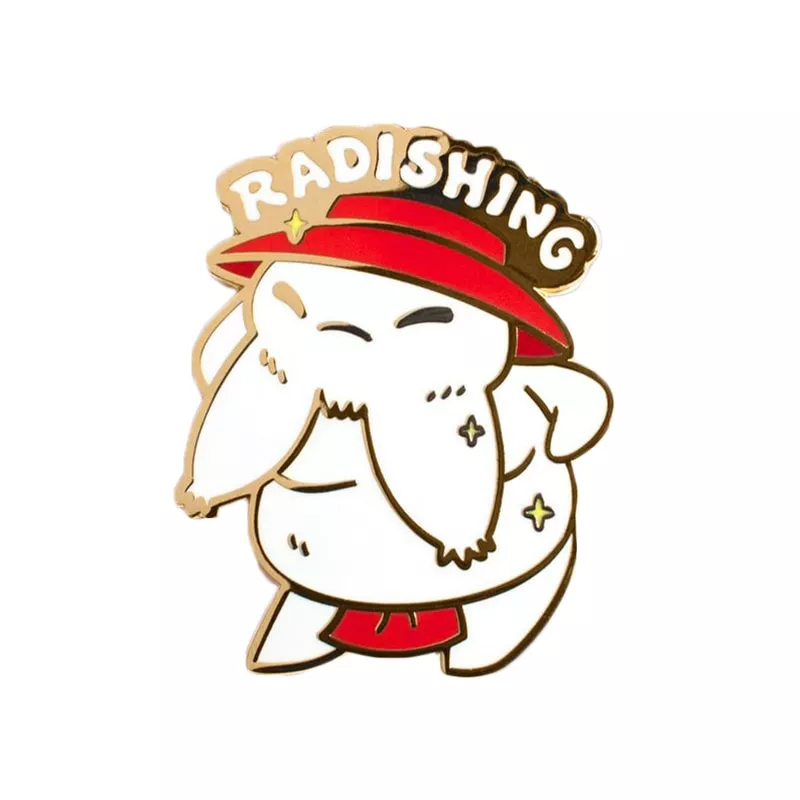 broche ghibli radishing badge pin Brinco K-Pop masculinos da coréia, brincos de aço inoxidável de hip-hop em aço inoxidável com fecho para orelha unissex