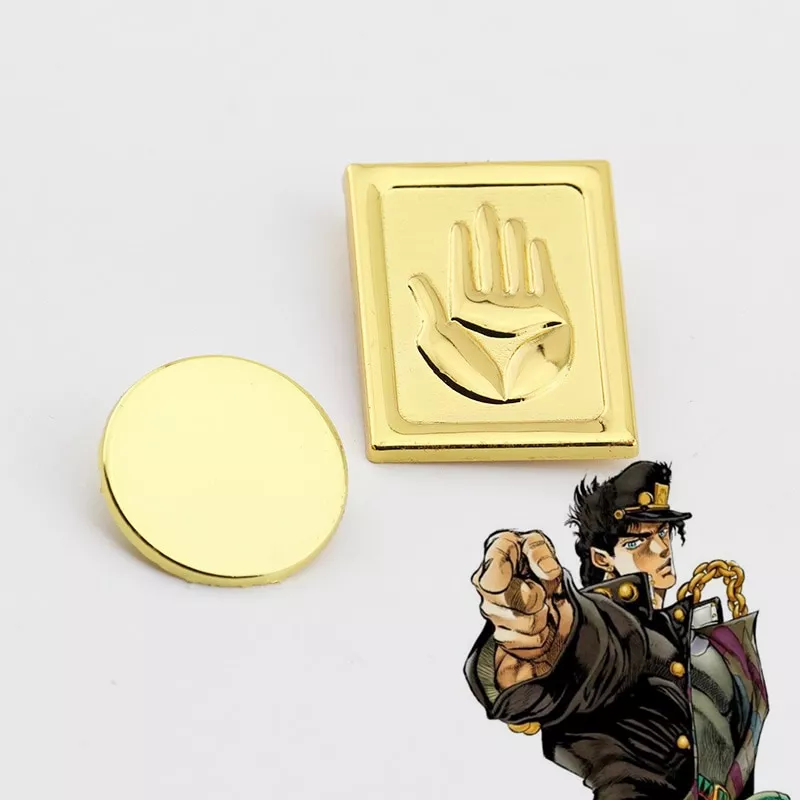 broche jojos bizarre adventure badge para cosplay de kujo jotar gravatas Chapéu de pelúcia fantasiar-se apple cocar gato fantasiar-se chapéu orvalho orelhas gato chapelaria