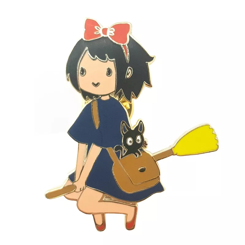 Broche Kiki serviço de entrega duro esmalte pino anime studio ghibli distintivo