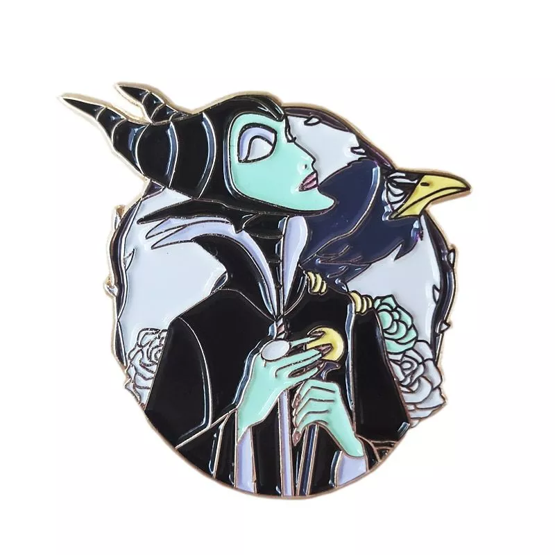 broche malevola maleficent enamel pin badge brooch Broche Jojo's Bizarre Adventure badge para cosplay de kujo jotar, gravatas bizarras de aventura, acessórios de fantasia