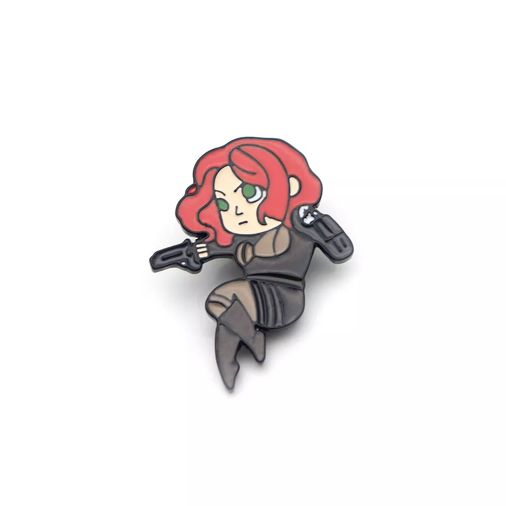 broche marvel vingadores avengers viuva negra black widow Colar Anime Kill la Kill Vermelho