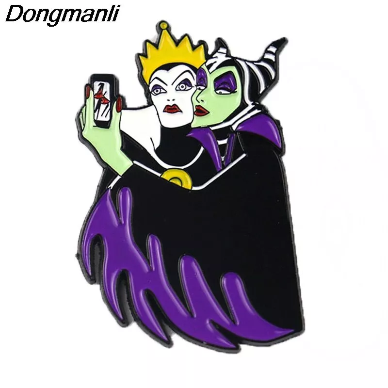 broche p4069 dongmanli witchand queen movie jewelry funny metal enamel pins and Broche Rainha Má P4049 Jewelry Evil Queen Metal Enamel Pins and Brooches Cool Lapel Pin Badge Friend Gifts