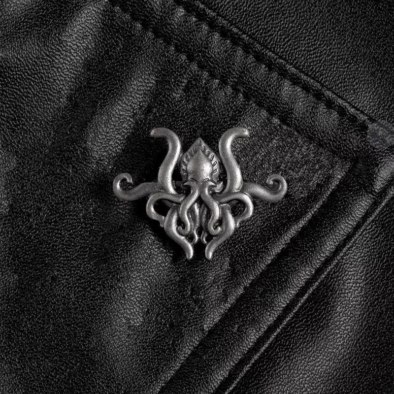 Broche Polvo tentacles ficção jogo pino de metal h. p. Lovecraft broche de lapela cthulhu, bottons para chapéu, joias para fãs